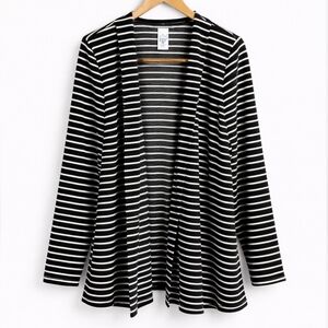 Catherines Women's Business Casual Open Striped Cardigan size 14/16.